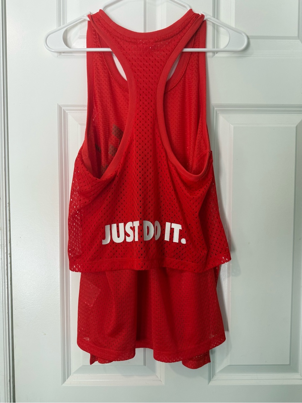 Nike Red Mesh Racerback Tank - Picture 2 of 8